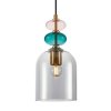 Designerska Lampa Wisząca Szklana Dymiony Klosz BUSCO PND-30263-1B-BRO-SG ITALUX